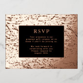 RSVP Wedding Response Kaart Modern Roos Gold Luxe (Voorkant)