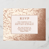 RSVP Wedding Response Kaart Modern Roos Gold Luxe (Voorkant)