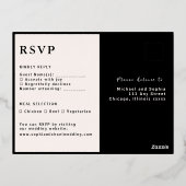 RSVP Wedding Response Kaart Modern Roos Gold Luxe (Achterkant)