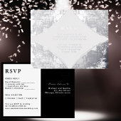 RSVP Wedding Response Kaart Modern Silver Luxury
