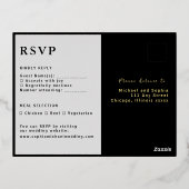 RSVP Wedding Response Kaart Moderne Elegantie (Achterkant)