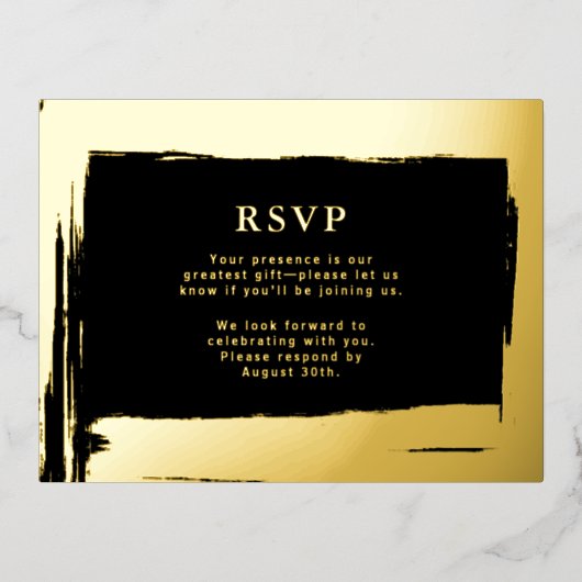 RSVP Wedding Response Kaart Moderne Elegantie (Voorkant)