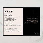 RSVP Wedding Response Kaart Moderne Elegantie (Achterkant)