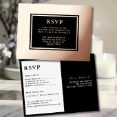RSVP Wedding Response Kaart Moderne Luxe Folie