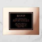 RSVP Wedding Response Kaart Moderne Luxe Folie (Voorkant)