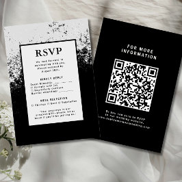 RSVP Wedding Response Kaart QR Code Moderne Elegan