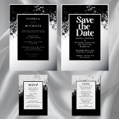 RSVP Wedding Response Kaart QR Code Moderne Elegan
