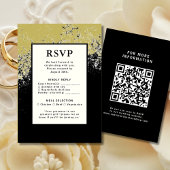 RSVP Wedding Response Kaart QR Code Moderne Elegan