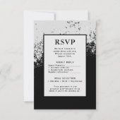 RSVP Wedding Response Kaart QR Code Moderne Elegan (Voorkant)