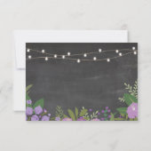 RSVP Wedding Rustic Chalk Floral Cards nodigt uit (Achterkant)