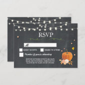 RSVP Wedding Rustic Chalk Pumpkin Kaarten (Voorkant / Achterkant)