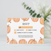 RSVP Wedding Rustic Pumpkin-reactiekaarten (Staand voorkant)