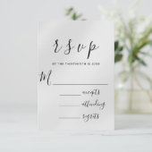 RSVP Wedding Silver Grey Paper 3D Blue Kaartje (Staand voorkant)