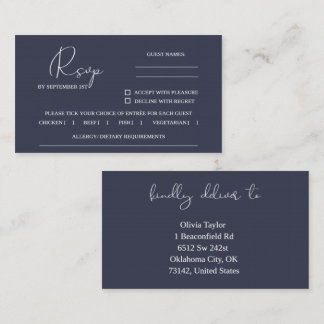 RSVP Wedding Sjabloon Visitekaartje