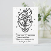 RSVP Wedding Tattoo Traditional Rock Anchor Kaart (Staand voorkant)