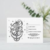 RSVP Wedding Tattoo Traditional Rock Anchor Kaart (Staand voorkant)