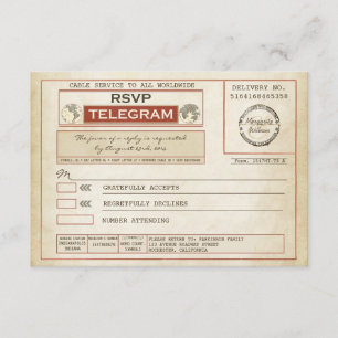  RSVP WEDDING telegrammen