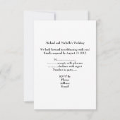 RSVP Wedding Verloving Black Gold Hearts (Achterkant)