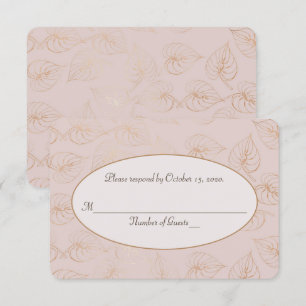 RSVP Wedding Vow Renewal Gold folie leaf Kaart