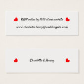 RSVP Wedding Website gepersonaliseerd Mini Visitekaartjes (Voorkant /achterkant)