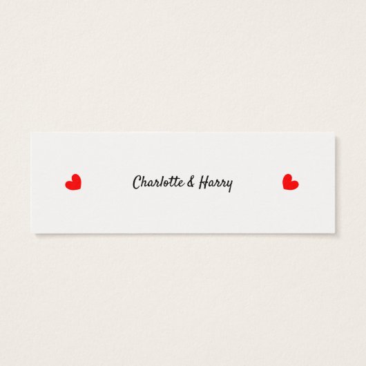 RSVP Wedding Website gepersonaliseerd Mini Visitekaartjes (Achterkant)
