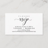 RSVP Wedding Website Herinnering, Modern Classy Informatiekaartje (Voorkant)