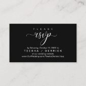 RSVP Wedding Website Herinnering, Modern Classy Informatiekaartje (Voorkant)