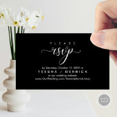 RSVP Wedding Website Herinnering, Modern Classy Informatiekaartje