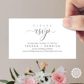 RSVP Wedding Website Herinnering, Modern Classy Informatiekaartje