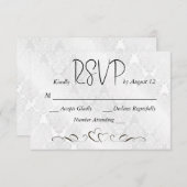 RSVP Wedding White Satin Damask (Voorkant / Achterkant)