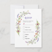 RSVP Wedding Wildflowers Floral Ditsy Kaart (Voorkant)