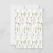 RSVP Wedding Wildflowers Floral Ditsy Kaart (Achterkant)
