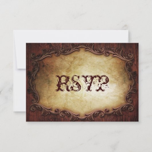 RSVP westerne bruiloft Rustige typografie (Voorkant)
