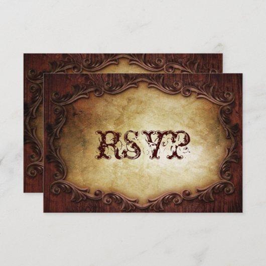RSVP westerne bruiloft Rustige typografie (Voorkant / Achterkant)