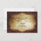 RSVP westerne bruiloft Rustige typografie Kaartje (Achterkant)