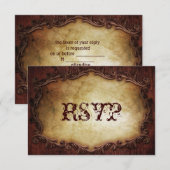RSVP westerne bruiloft Rustige typografie Kaartje (Voorkant / Achterkant)