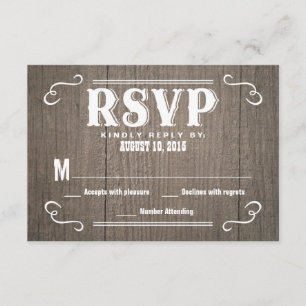RSVP Westerne Wood Weddenschapskaarten