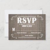 RSVP Westerne Wood Weddenschapskaarten (Voorkant)