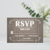RSVP Westerne Wood Weddenschapskaarten (Staand voorkant)