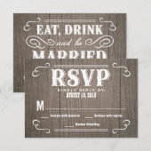 RSVP Westerne Wood Weddenschapskaarten Kaartje (Voorkant / Achterkant)