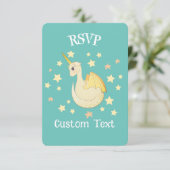 RSVP Whimsical Magical Dragon Kaartje (Staand voorkant)