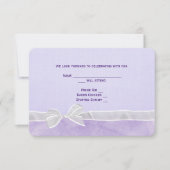 RSVP White Bow Wedding Kaart (Voorkant)