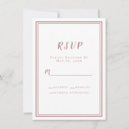 RSVP White & Dusty Roos Simple Minimalist