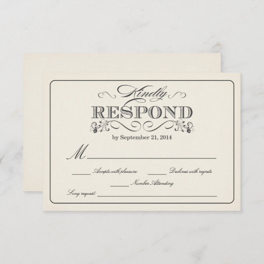 RSVP White - met Song Request WT313 (Voorkant / Achterkant)