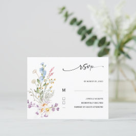Rsvp Wildflower Boho Kaart