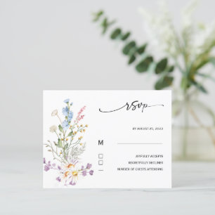 Rsvp Wildflower Boho Kaart