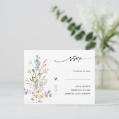 Rsvp Wildflower Boho Kaart (Staand voorkant)