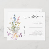 Rsvp Wildflower Boho Kaart (Voorkant / Achterkant)