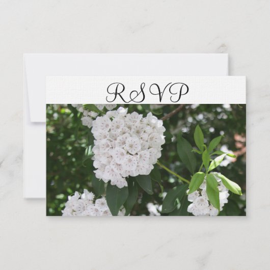 RSVP Witte Bruiloft Berg Laurel (Voorkant)