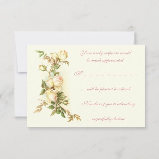 RSVP Witte rozenspray bruiloft (Achterkant)